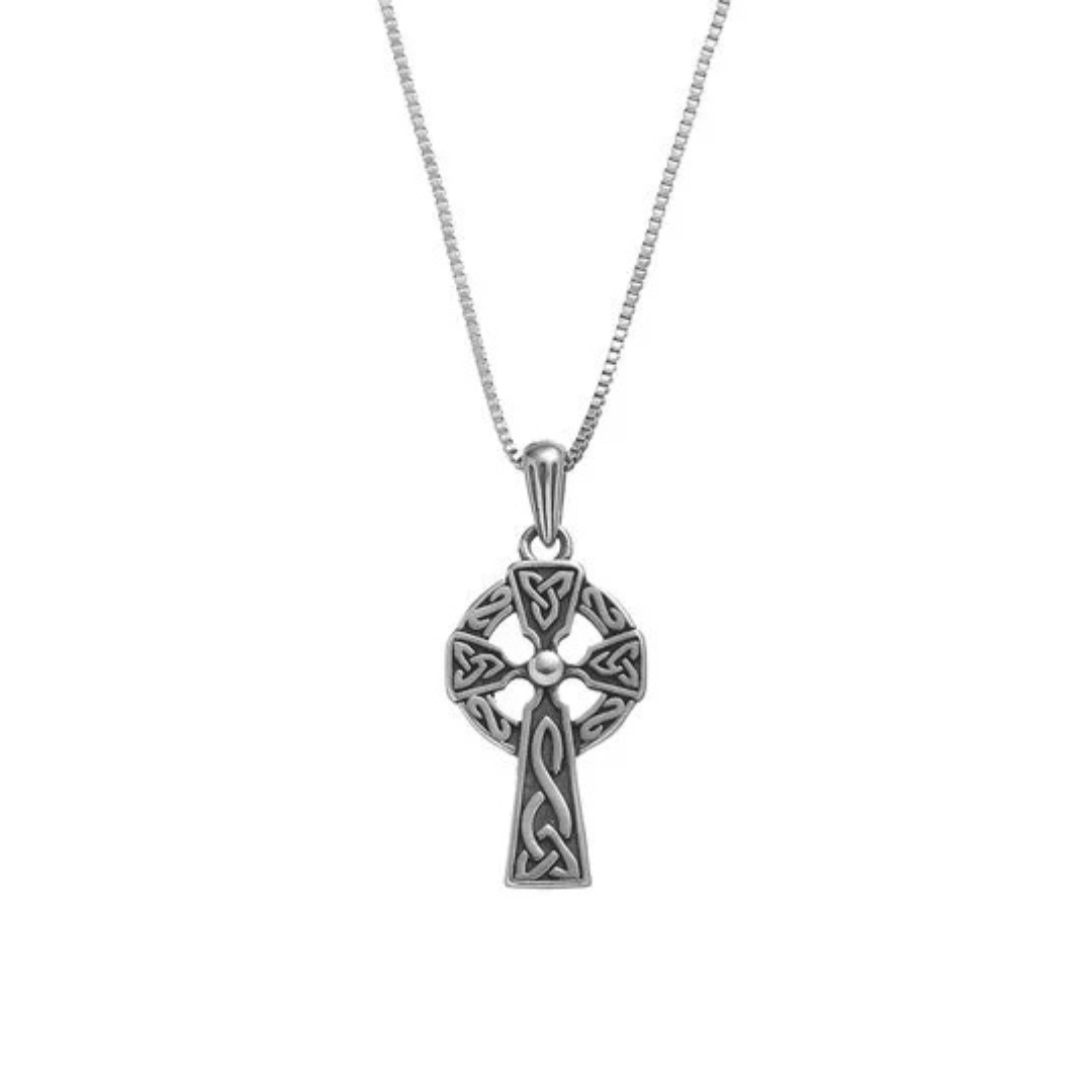 Grá Collection Celtic Cross Large Necklace Sterling Silver