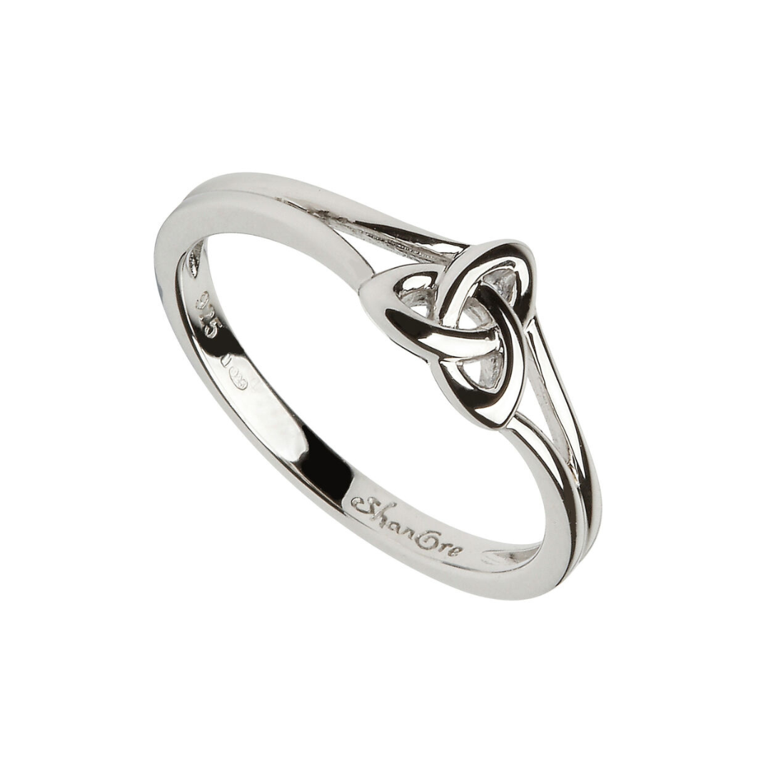 Platinum Plated Trinity Knot Ring