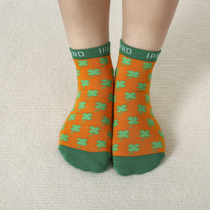 Shamrock Ankle Socks With Ireland Trim 3 Pack