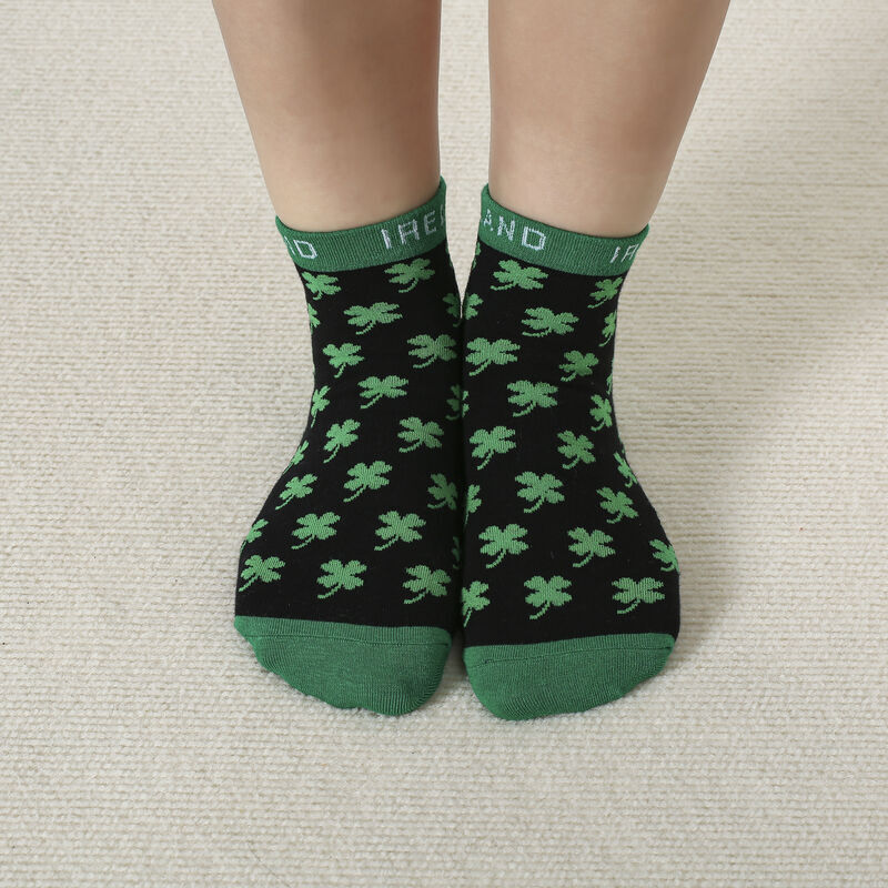 Shamrock Ankle Socks With Ireland Trim 3 Pack