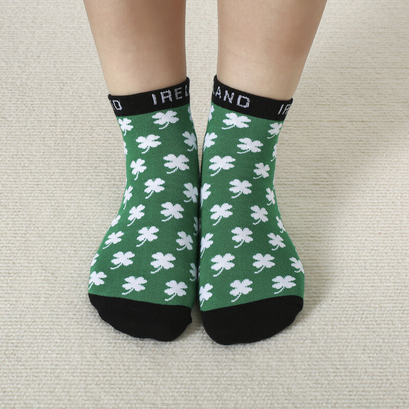 Shamrock Ankle Socks With Ireland Trim 3 Pack