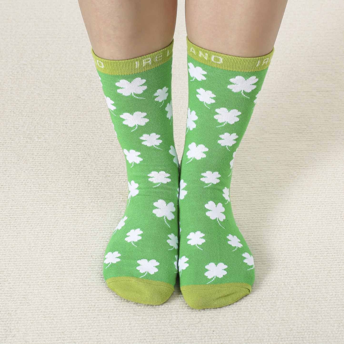 Green Black & Orange Shamrock Socks 3 Pack