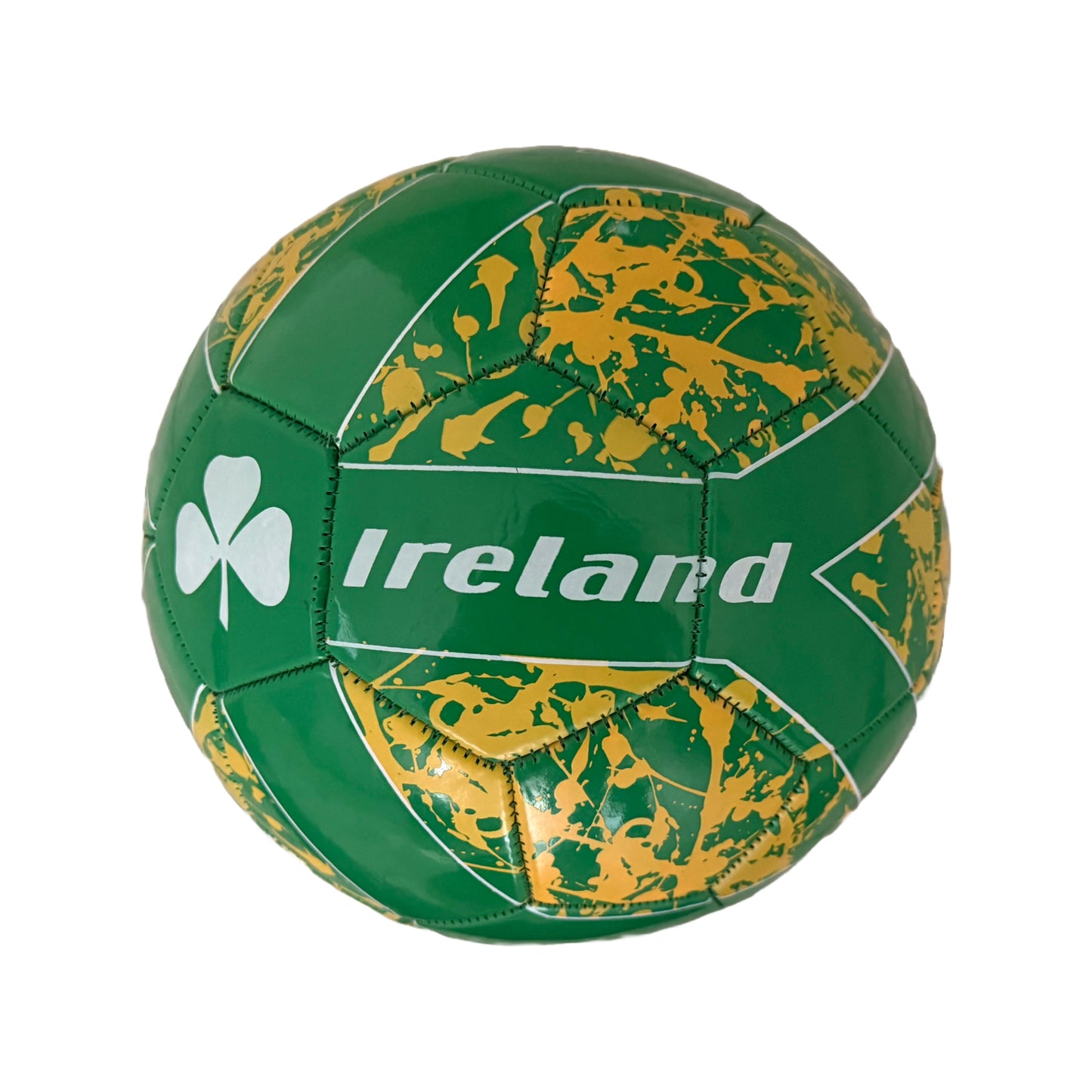Ireland Designed Soccer Ball With White Shamrock Design Size 5