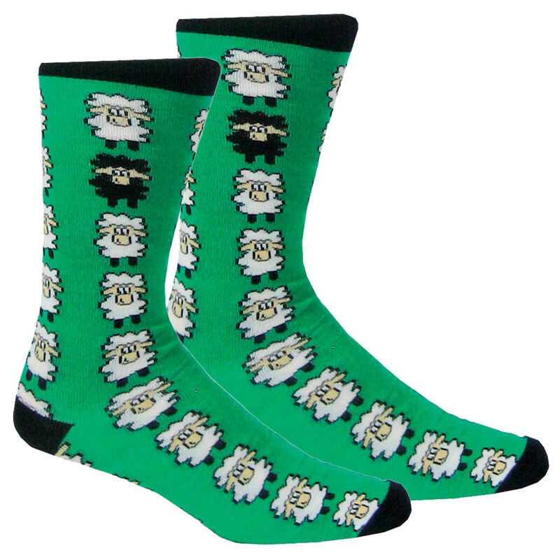 Green Sheep Adults Socks