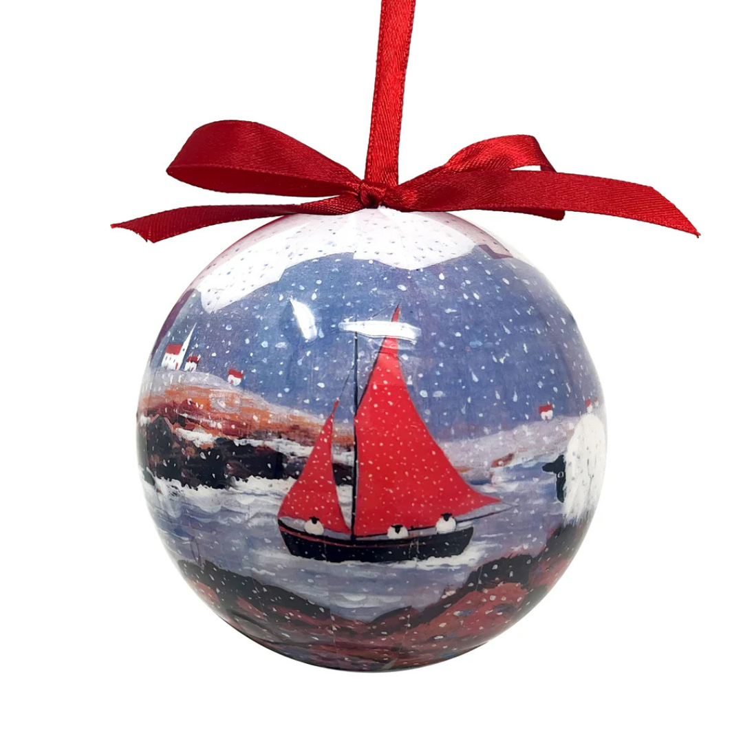 I Saw Three Sheep Gone Sailing Christmas Bauble