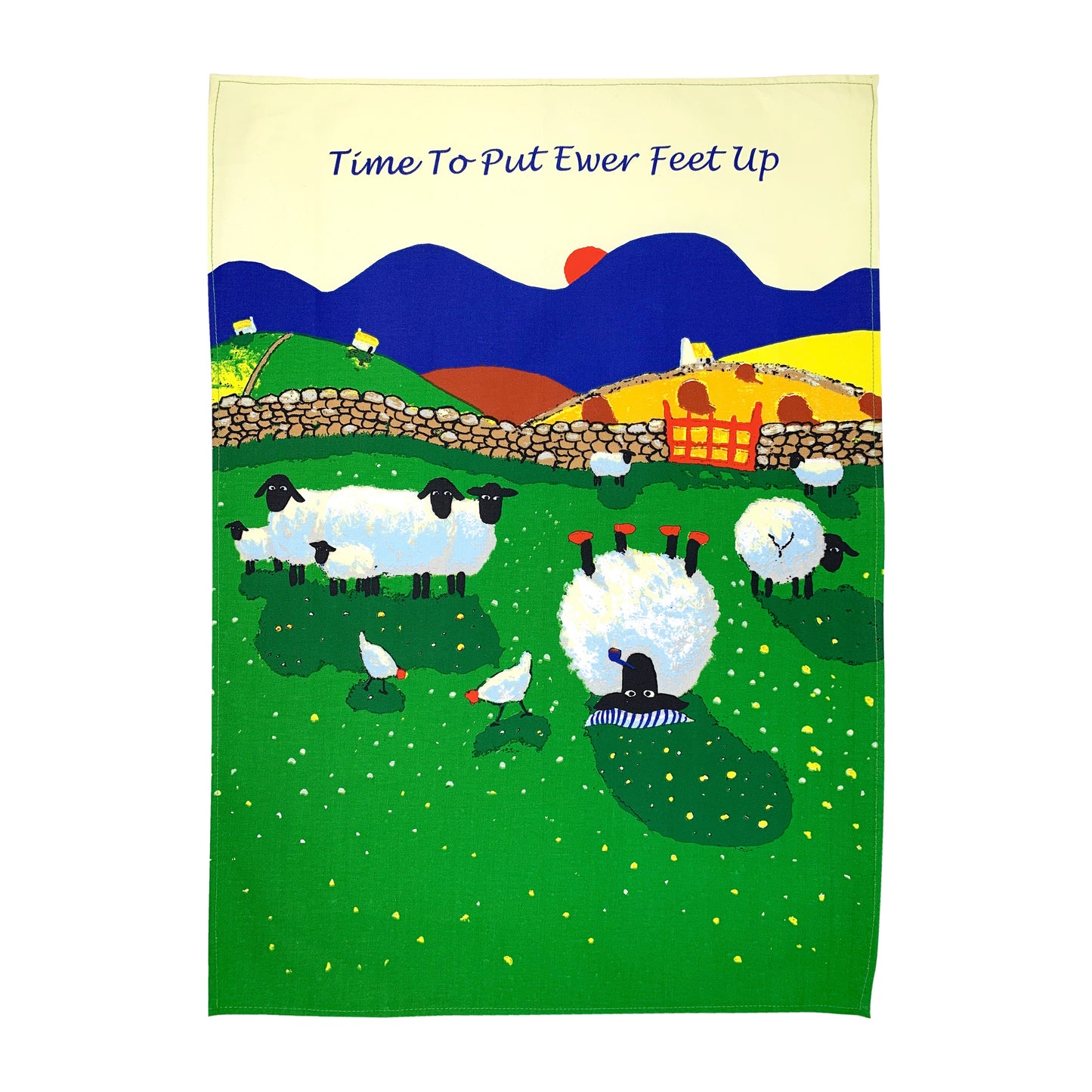 Thomas Joseph Time To Put Ewer Feet Up Tea Towel