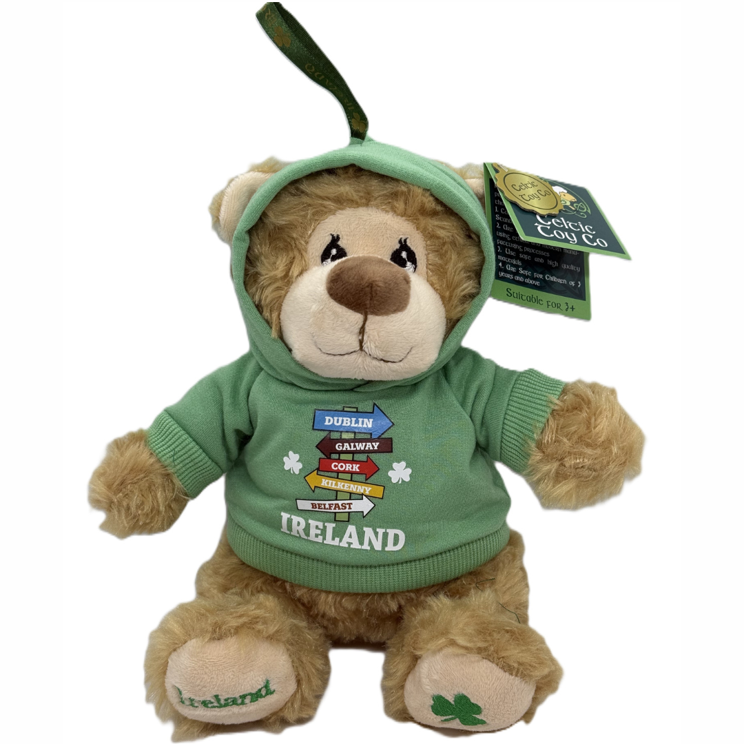 Bear Soft Toy in Ireland County Hoodie 20cm