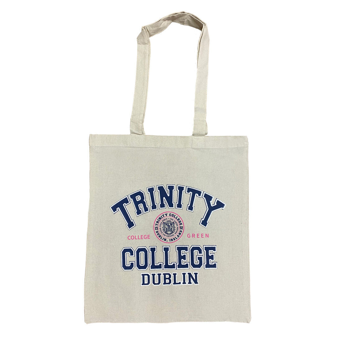Trinity College Dublin Tote Bag Navy & Pink
