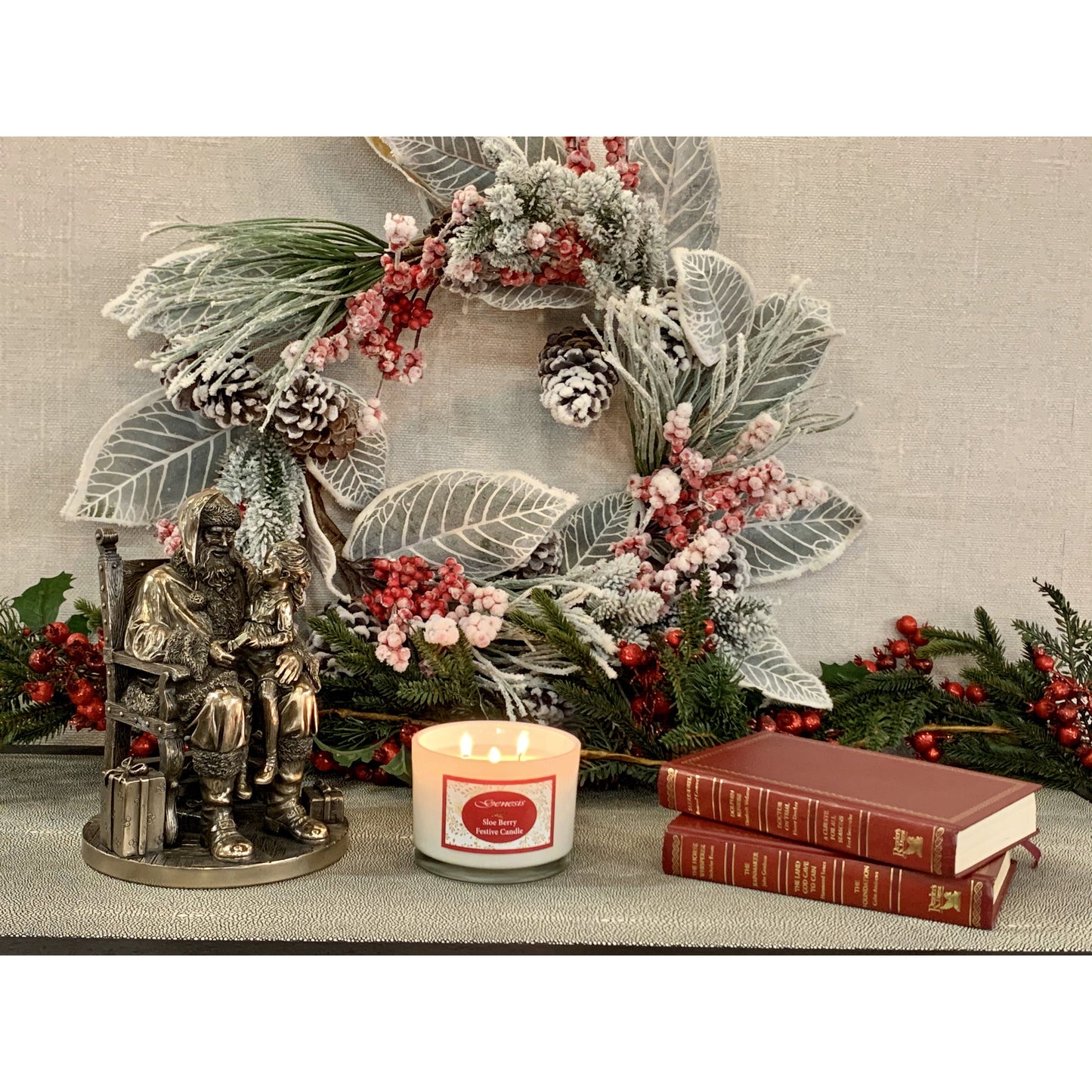 Visit To Santa Claus Bronze Statuette Home Christmas Decoration