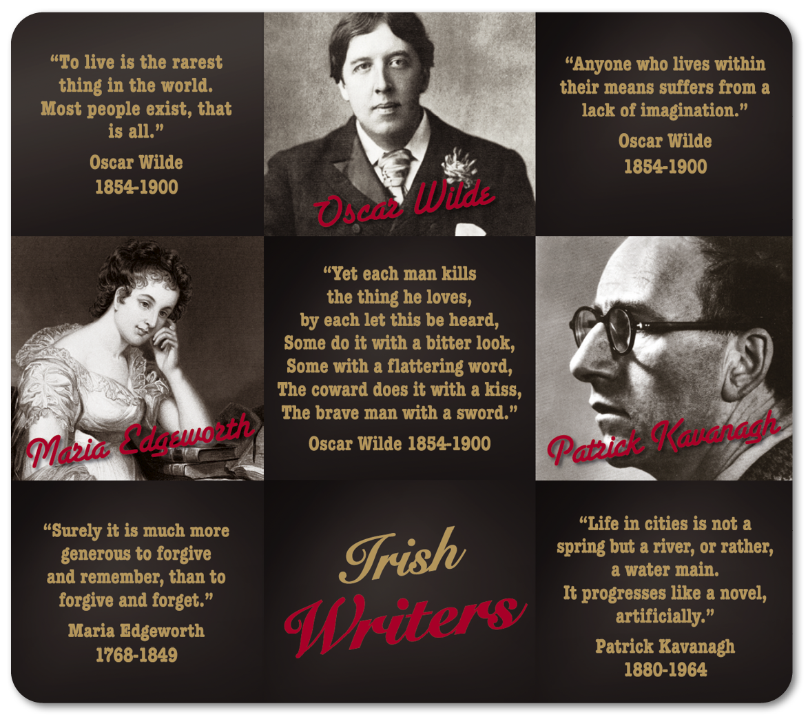 Irish Writers Image Table Coasters