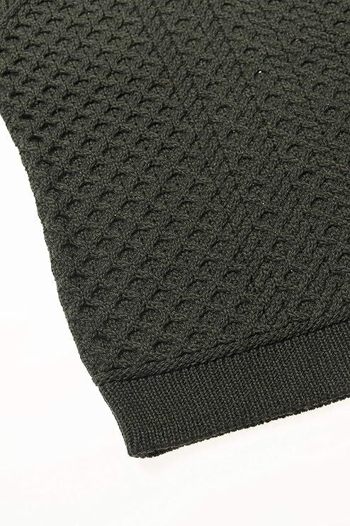 Men's Supersoft Half Zip Aran Green Sweater