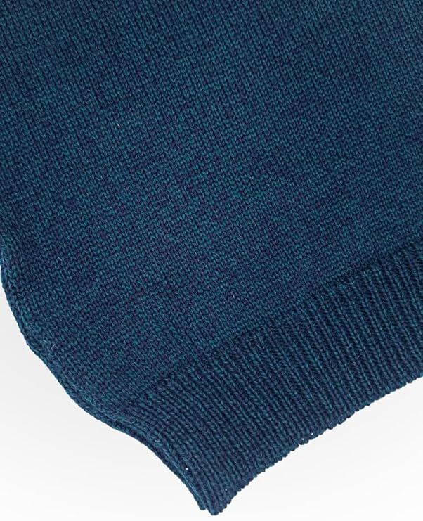Men's Aran Quarter Zip Wool Blackwatch Jumper