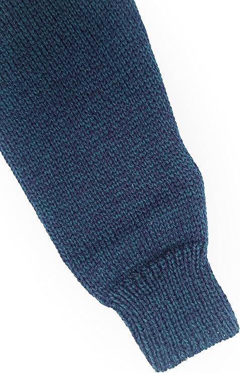 Men's Aran Quarter Zip Wool Blackwatch Jumper