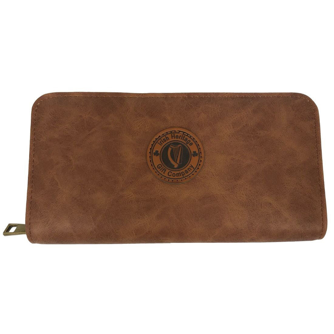 Irish Heritage Gift Company Purse In Brown With Harp Seal Design