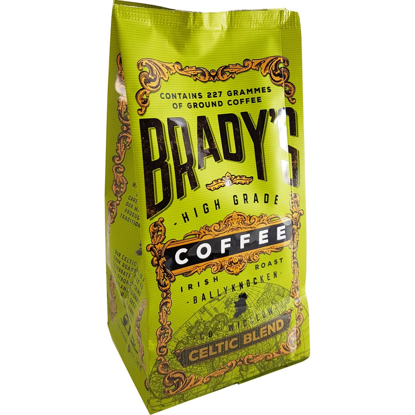Bradys High Grade Irish Roast Ground Coffee Celtic Blend 227g