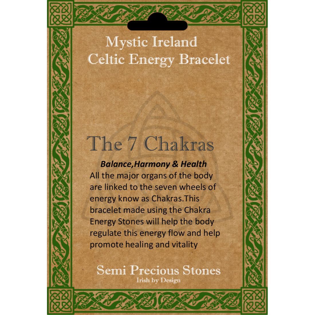 7 Stone Chakras Stone Celtic Energy Bracelet