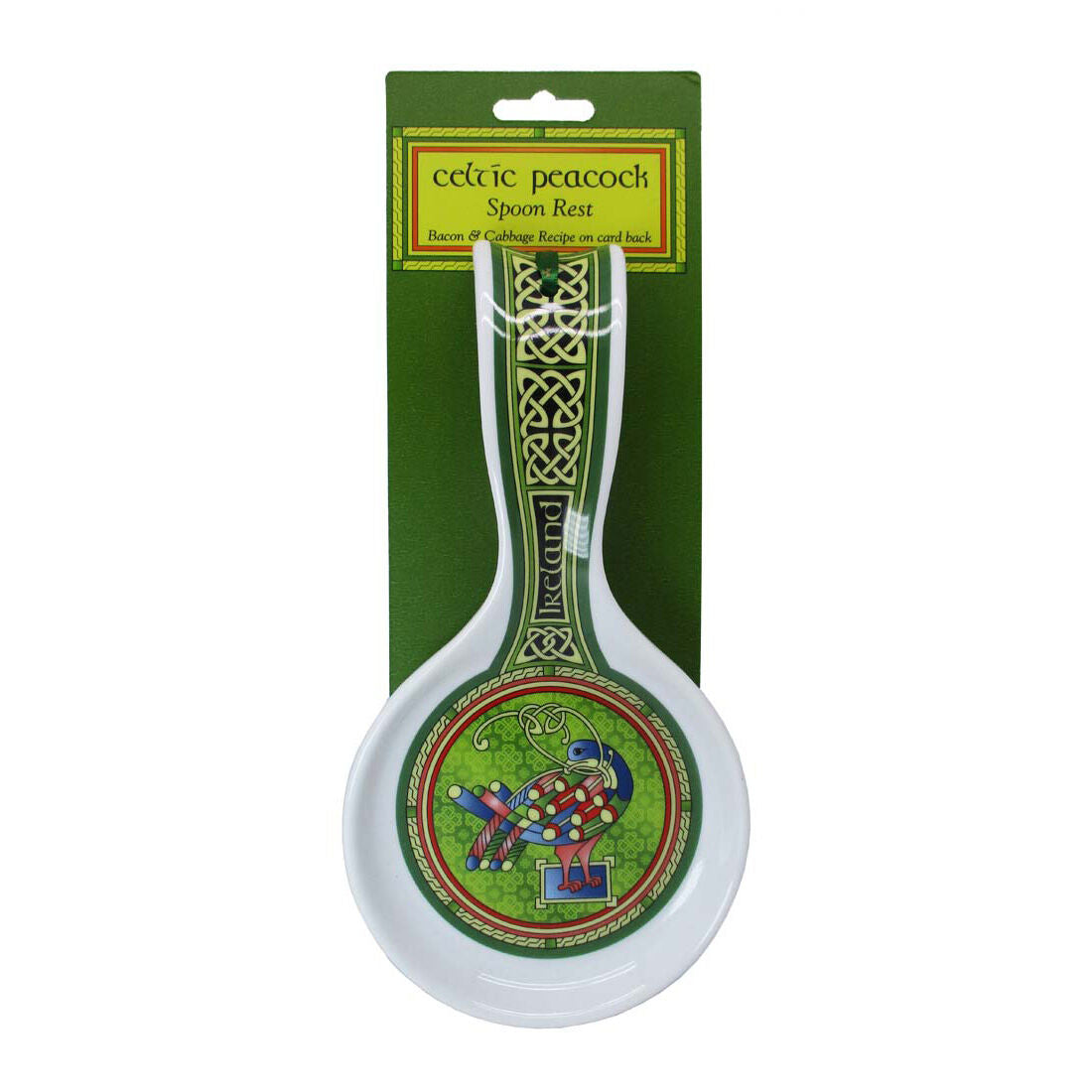 Celtic Peacock Ireland Spoon Rest With Aed Trinity Irish Design