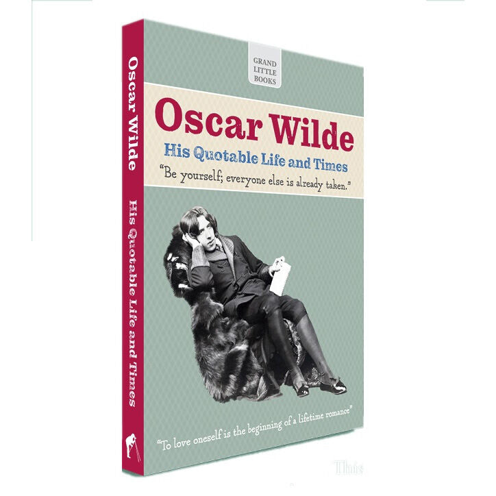 Book cover titled Oscar Wilde His Quotable Life and Times from Grand Little Books.