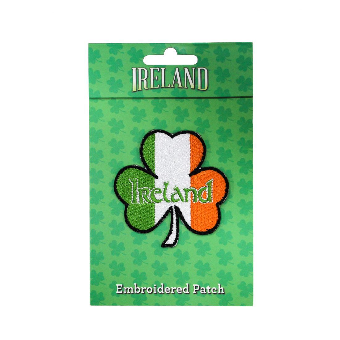 Ireland Flag Print TriColor Designed Patch In Shamrock Shape