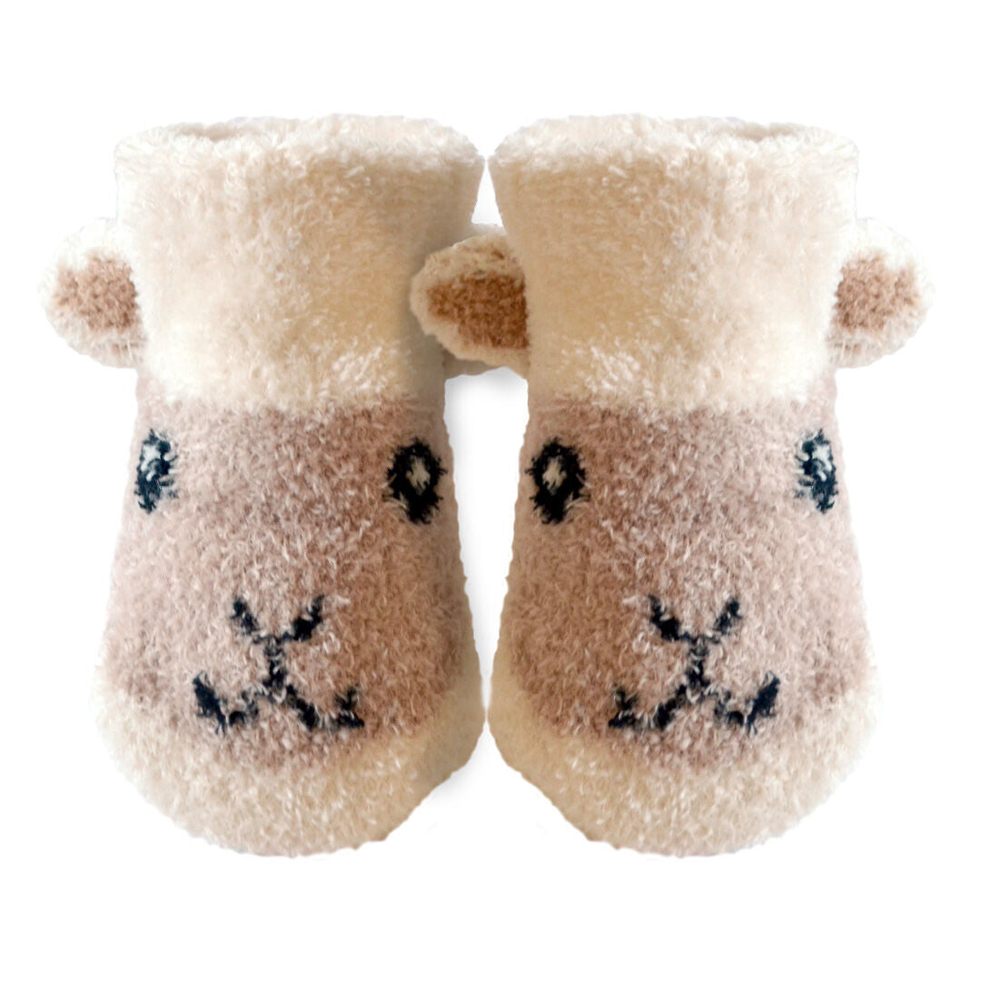 Patrick Francis Ireland Kids Woolly Sheep Face Booties Cream