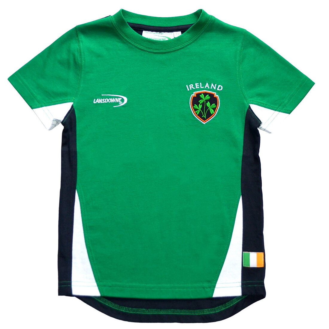 Kid's Ireland T-Shirt With Shamrock Crest Green