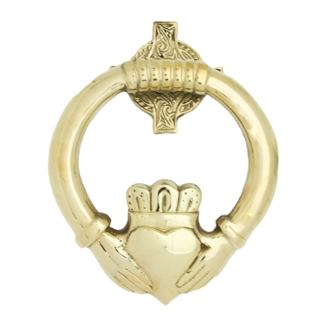 Claddagh Shaped Brass Door Knocker Medium