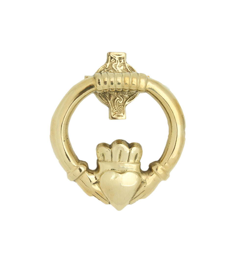 Claddagh Shaped Brass Door Knocker Small