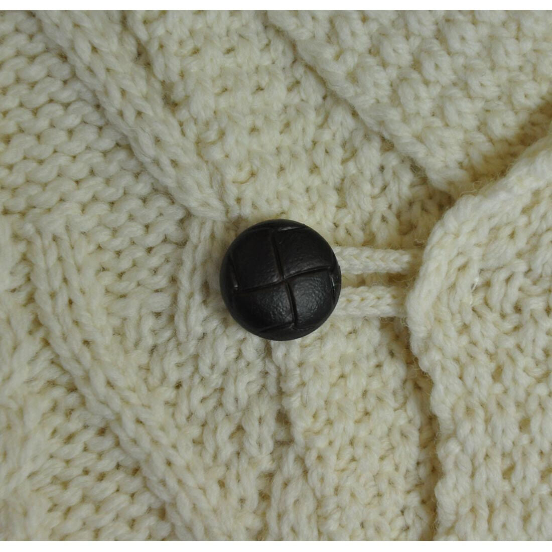 Men's Shawl Collar Aran Sweater