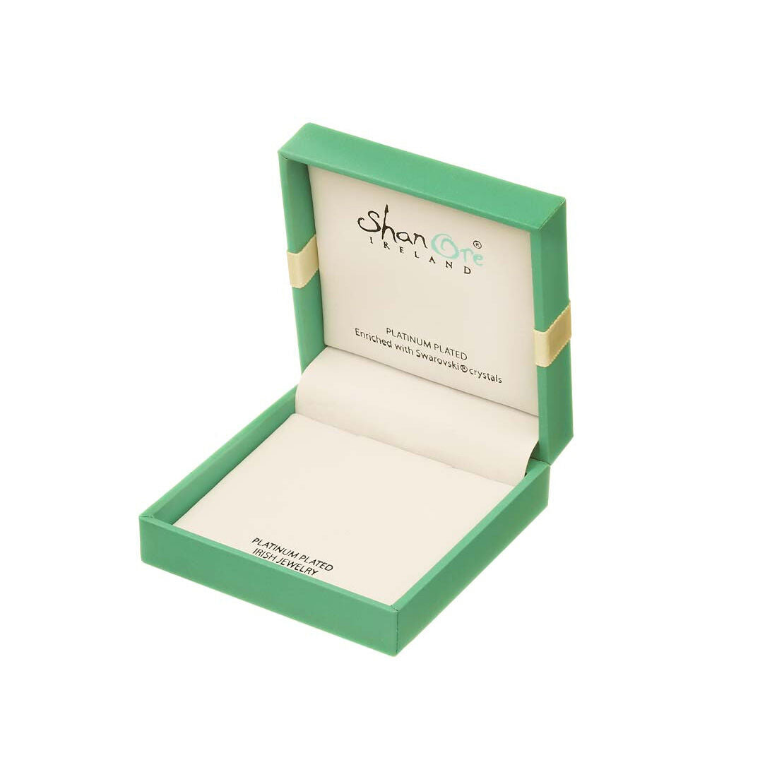 Platinum Plated Claddagh Stud Earrings With Peridot Crystals