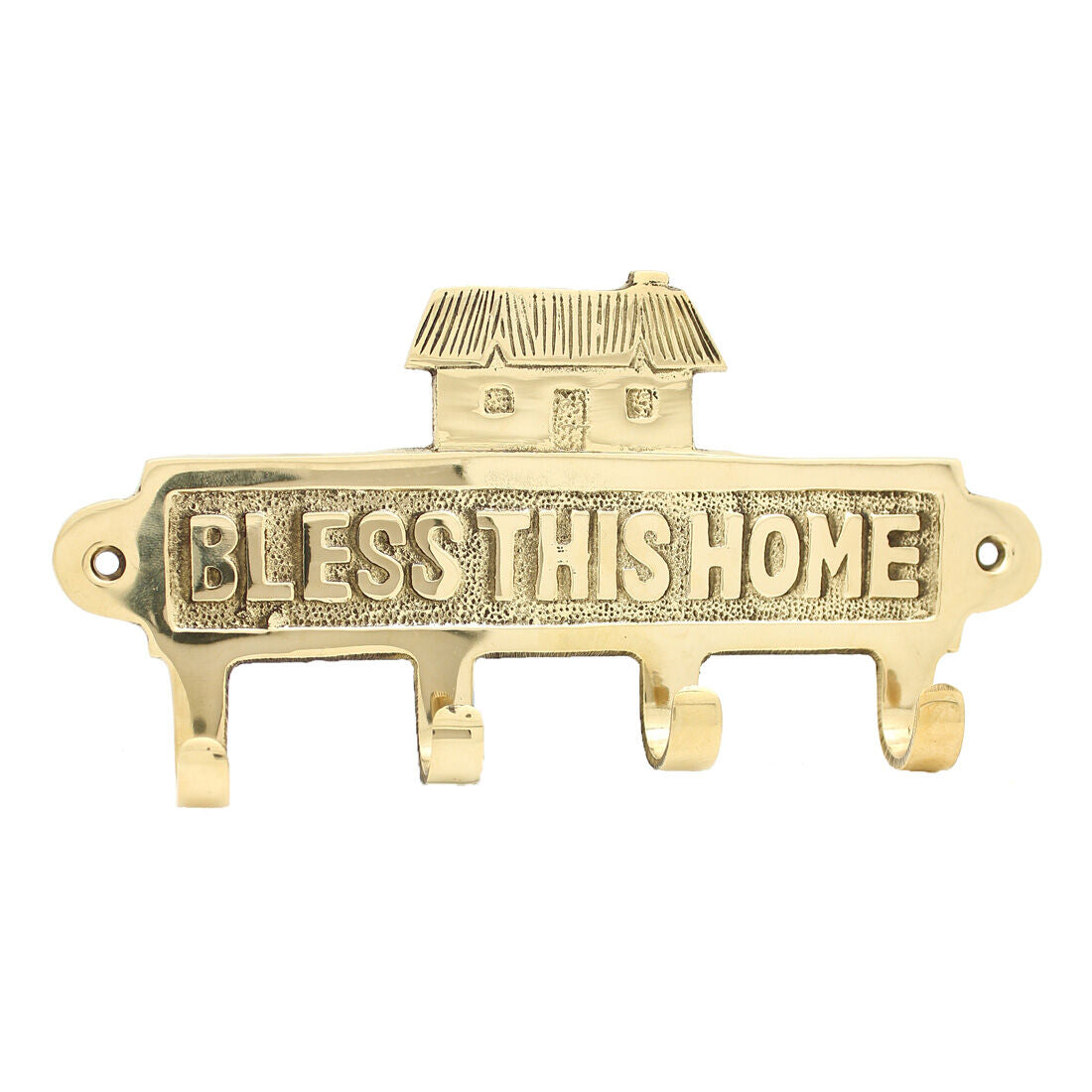 Wall Sign With Bless My Home Text With Cottage Design Small Size