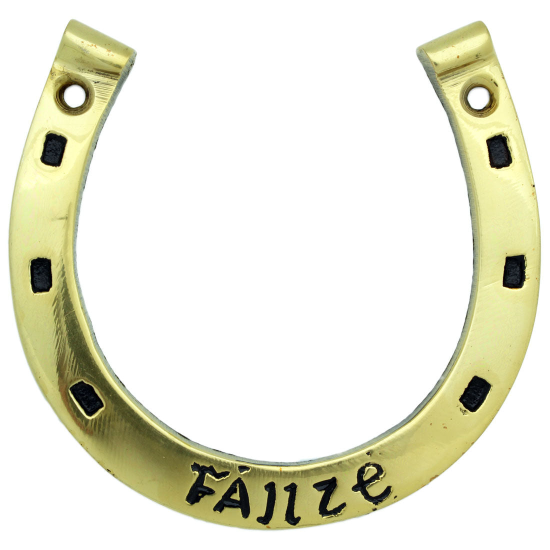Solid Brass Lucky Dublin Horseshoe Shape Wall Plaque