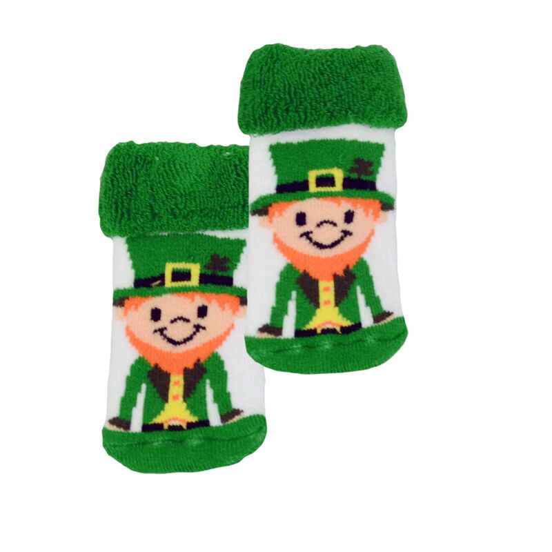 Leprechaun Print Baby Socks