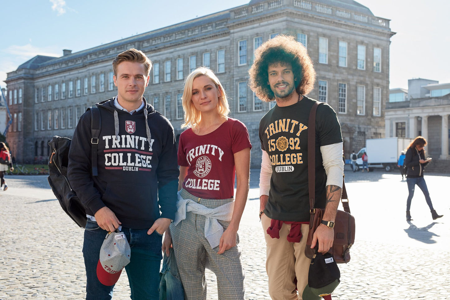 Trinity College Dublin Varsity Bottle Green and Yellow Print T-Shirt