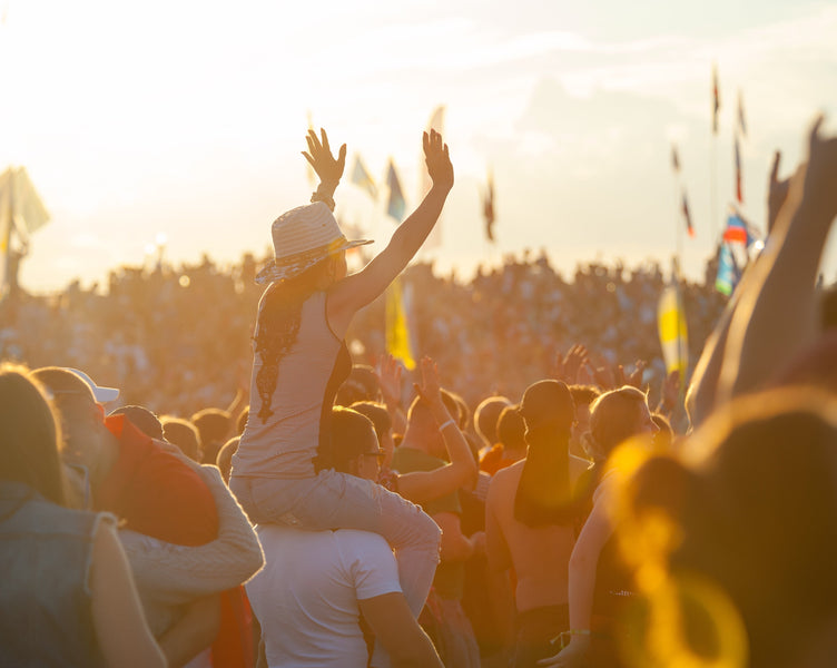 Crowd dancing at festival