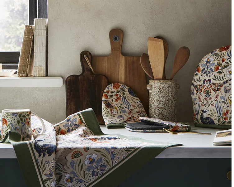 Kitchen with ulster weaver products