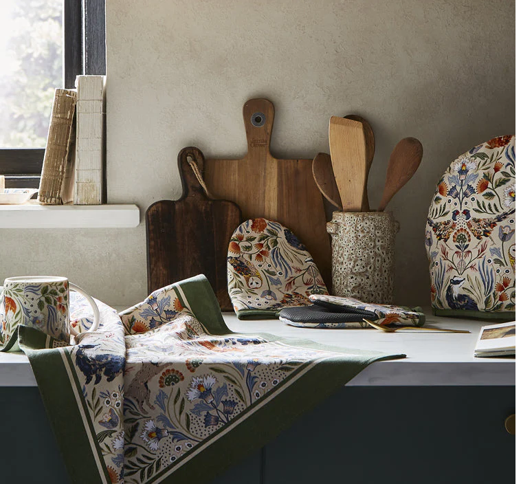 Kitchen with ulster weaver products