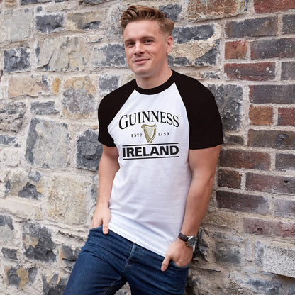 Guinness Ireland Est 1759 Harp Black & White T-shirt