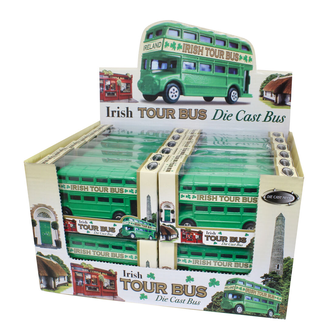 Green Ireland Double Decker Bus Souvenir 3.5 