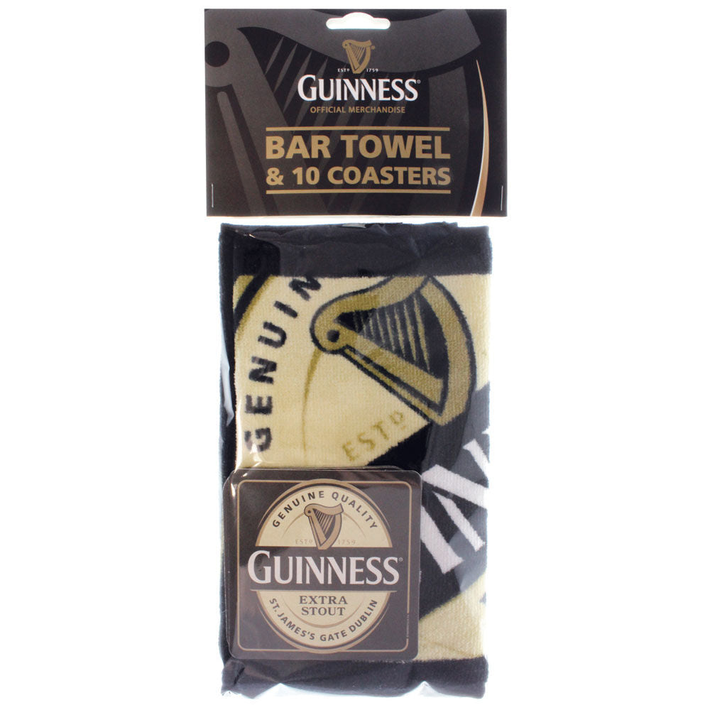 Guinness Bar Towel & Coaster Pack 