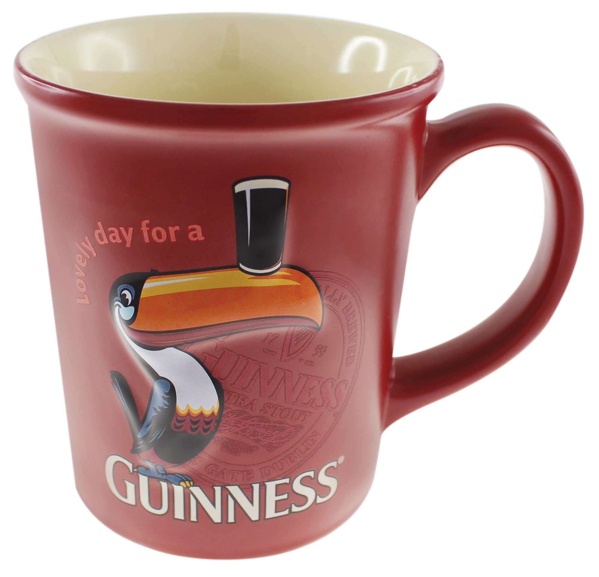 Guinness Toucan Large Embossed Red Mug