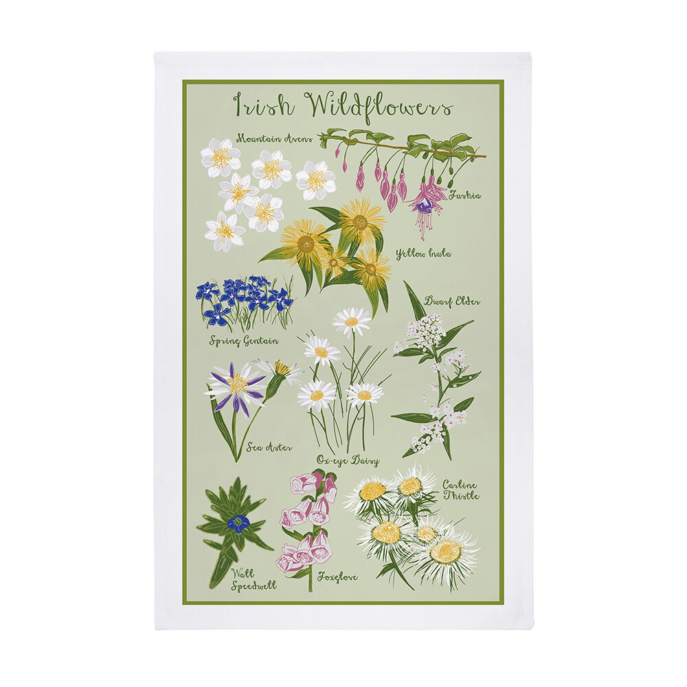 Ulster Weavers Irish Wildflowers Cotton Tea Towel