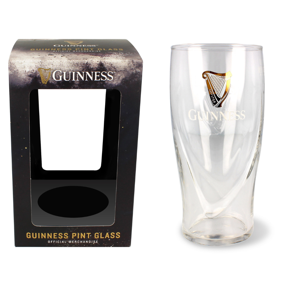 Guinness 540ml Pint Glass With Engraving & Gift Box