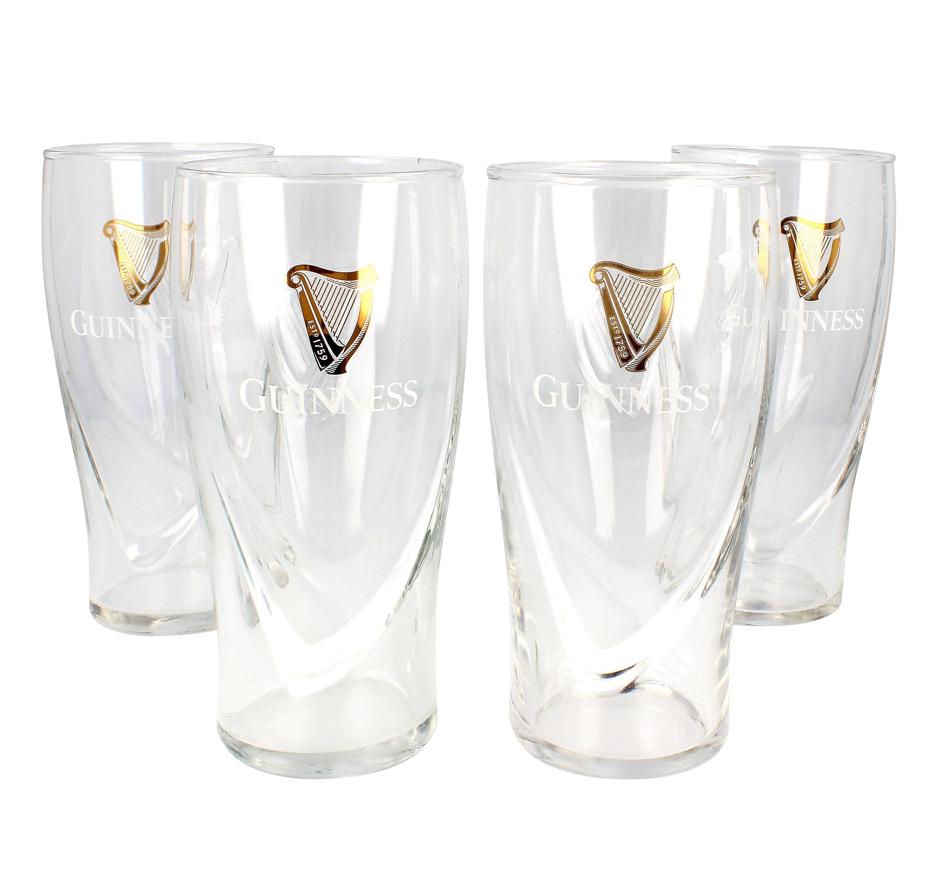 Guinness 540ml Embossed 4 Pack Pint Glass