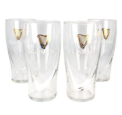 Guinness 540ml Embossed 4 Pack Pint Glass