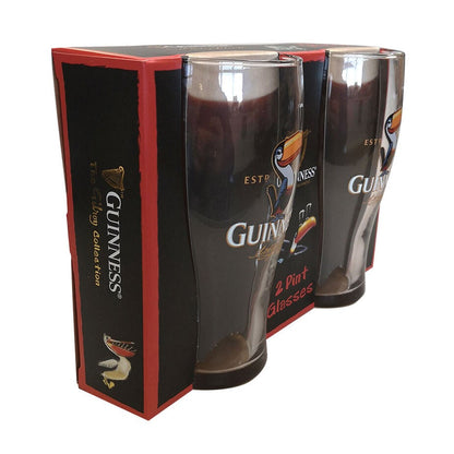 Guinness Toucan Design Two Pack Pint Glasses