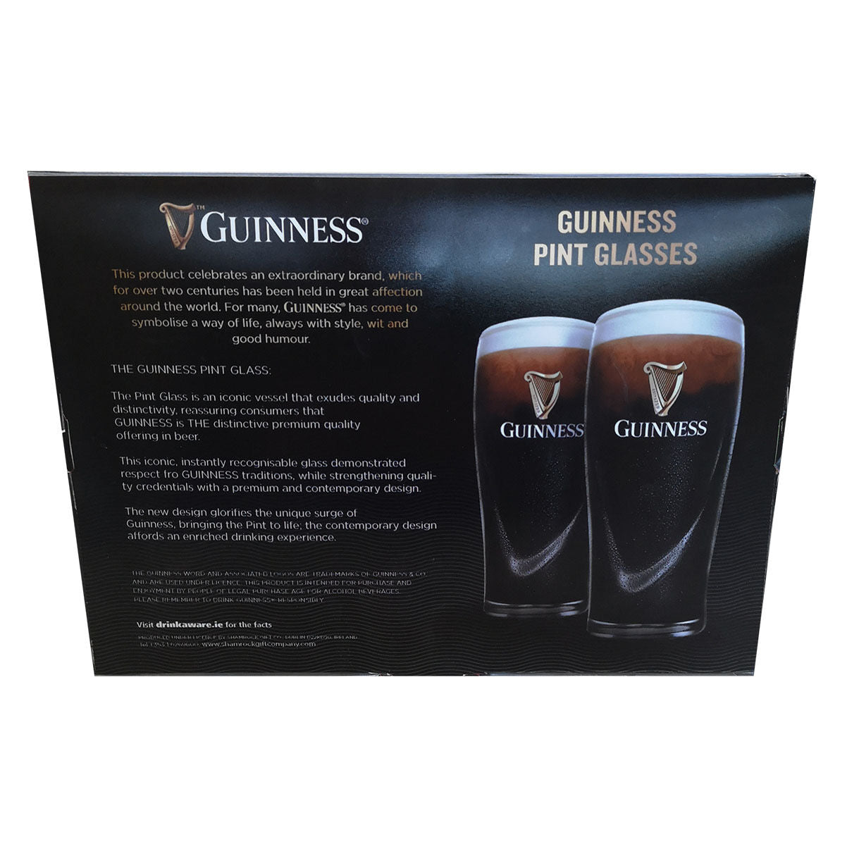 Guinness 2 Pack Pint Glass Set