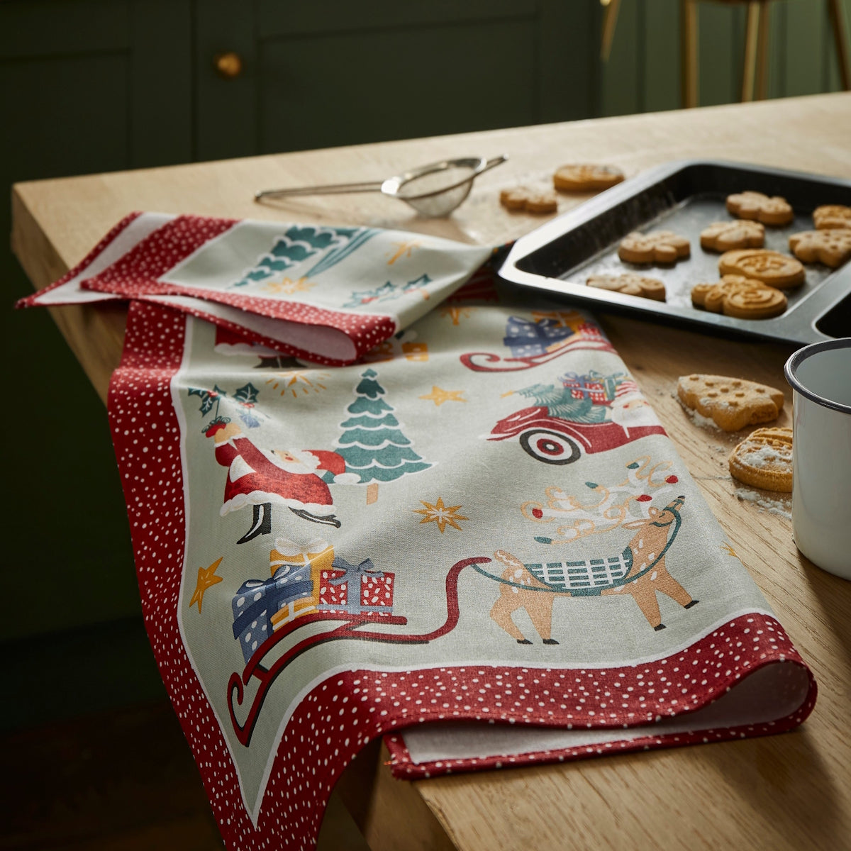 Tis the Season Christmas Tea Towel