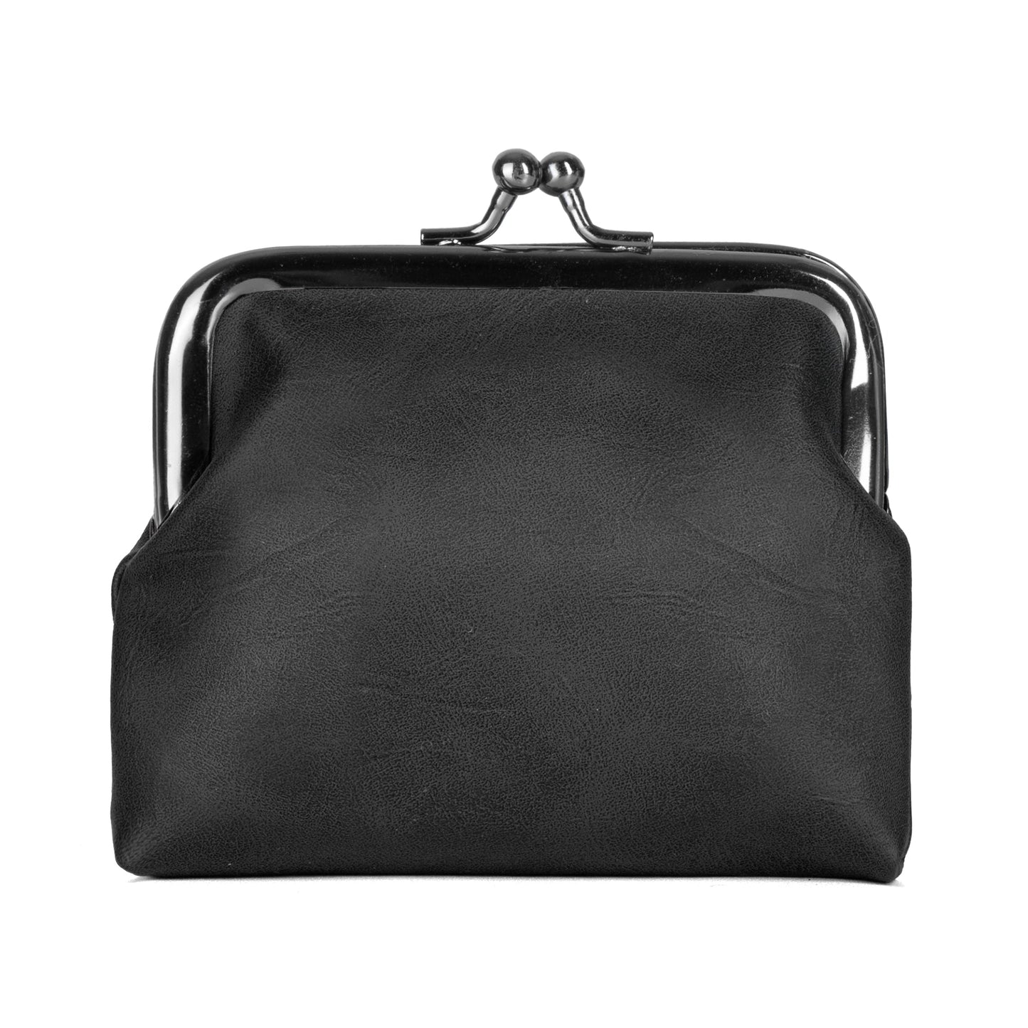 Celtic Crafts Ireland Black Leather Clasp Coin Purse