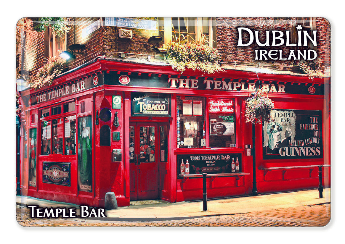 Ireland Epoxy Magnet Of The Famous Temple Bar Dublin Renowned For Its Whiskey 