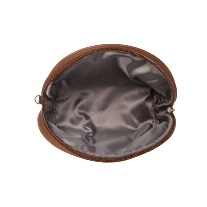 Celtic Crafts Ireland Brown Leather Wash Bag